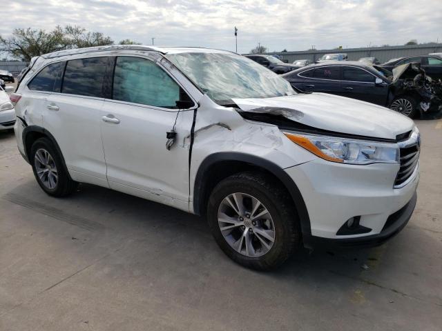 5TDKKRFH5ES010905 - 2014 TOYOTA HIGHLANDER XLE WHITE photo 4