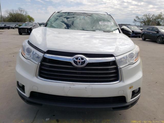 5TDKKRFH5ES010905 - 2014 TOYOTA HIGHLANDER XLE WHITE photo 5