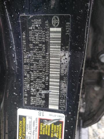 4T1BK1EB0DU052483 - 2013 TOYOTA AVALON BASE 黑色 照片 12