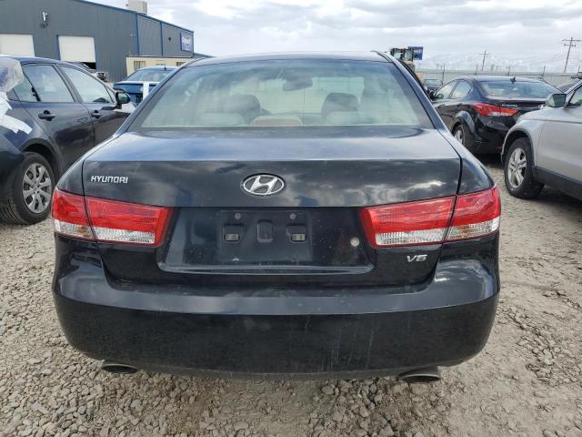 5NPEU46F46H029008 - 2006 HYUNDAI SONATA GLS BLACK photo 6