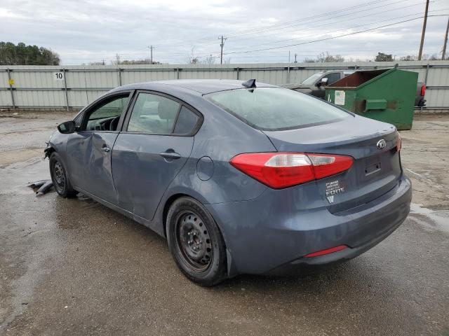 KNAFK4A65G5567331 - 2016 KIA FORTE LX BLUE photo 2