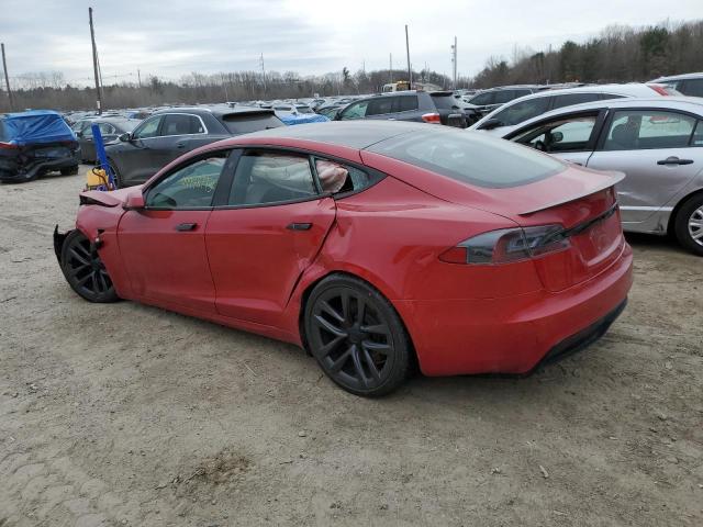5YJSA1E60MF451378 - 2021 TESLA MODEL S Qırmızı foto 2