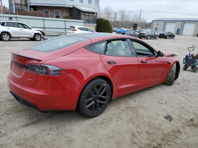 5YJSA1E60MF451378 - 2021 TESLA MODEL S Qırmızı foto 3