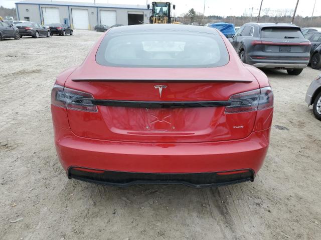 5YJSA1E60MF451378 - 2021 TESLA MODEL S Qırmızı foto 6