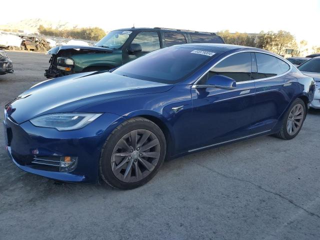 5YJSA1E27JF263420 - 2018 TESLA MODEL S ლურჯი ფოტო 1
