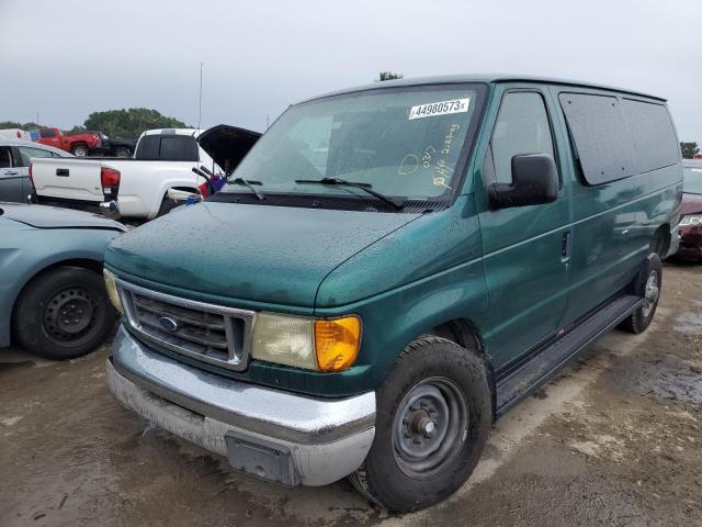 1FBNE31F63HB40317 - 2003 FORD ECONOLINE E350 SUPER DUTY WAGON GREEN photo 1