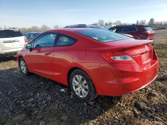 2HGFG3B54CH561772 - 2012 HONDA CIVIC LX RED photo 2