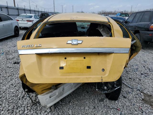 KL1TD56687B158344 - 2007 CHEVROLET AVEO BASE Sarı foto 6