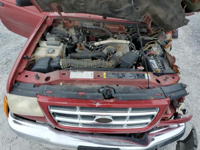 1FTYR14U01PA46402 - 2001 FORD RANGER SUPER CAB BURGUNDY photo 11