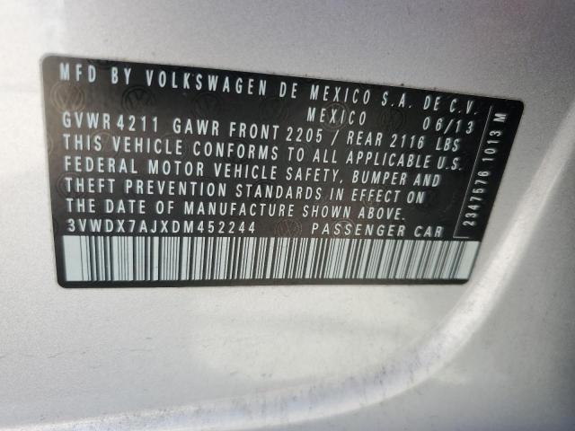 3VWDX7AJXDM452244 - 2013 VOLKSWAGEN JETTA SE SILVER photo 13