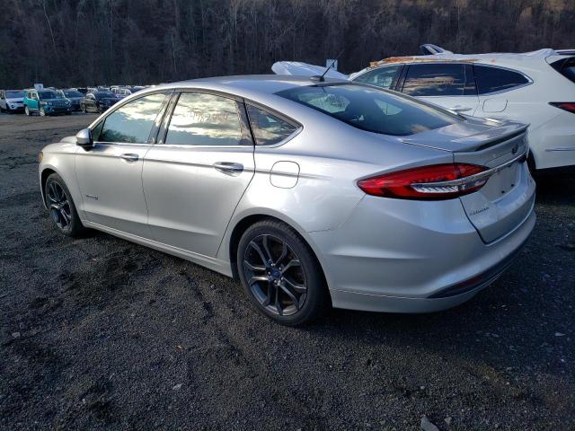 3FA6P0LU8JR128112 - 2018 FORD FUSION SE HYBRID SILVER photo 2