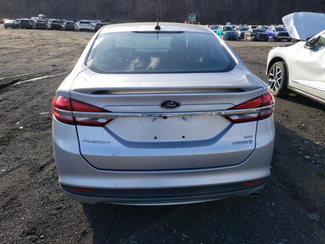 3FA6P0LU8JR128112 - 2018 FORD FUSION SE HYBRID SILVER photo 6