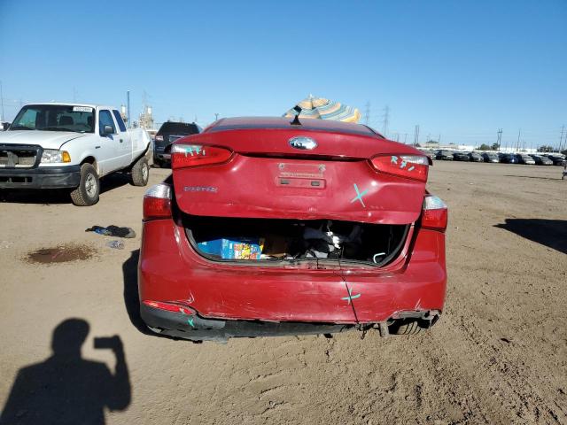 KNAFX4A60E5226319 - 2014 KIA FORTE LX RED photo 6