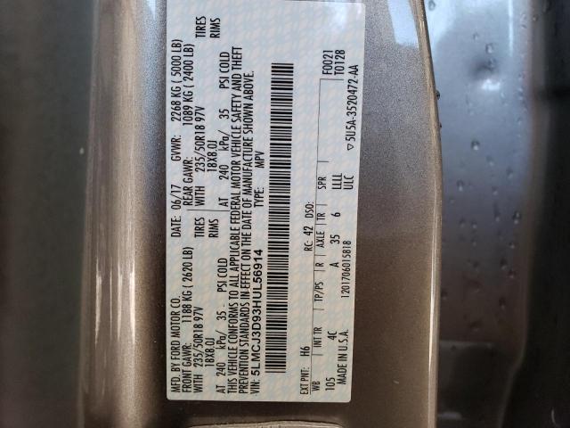 5LMCJ3D93HUL56914 - 2017 LINCOLN MKC RESERVE Bej foto 12