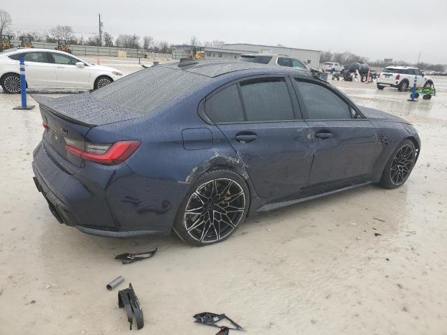 WBS43AY00NFM14007 - 2022 BMW M3 COMPETITION BLUE photo 3
