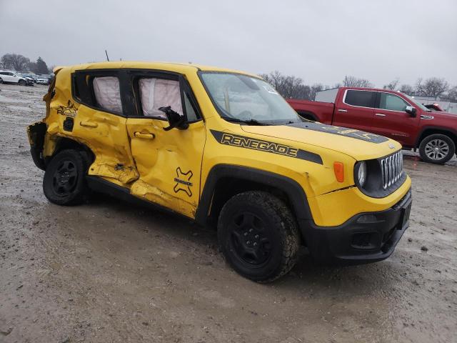 ZACCJBABXJPH76265 - 2018 JEEP RENEGADE SPORT YELLOW photo 4