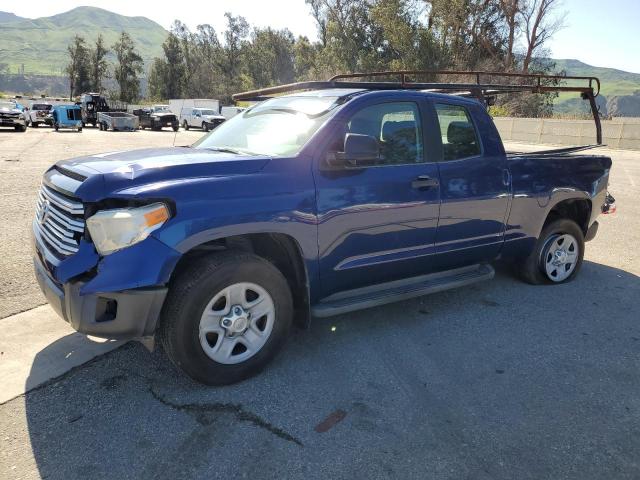 5TFRM5F17EX074703 - 2014 TOYOTA TUNDRA DOUBLE CAB SR/SR5 BLUE photo 1