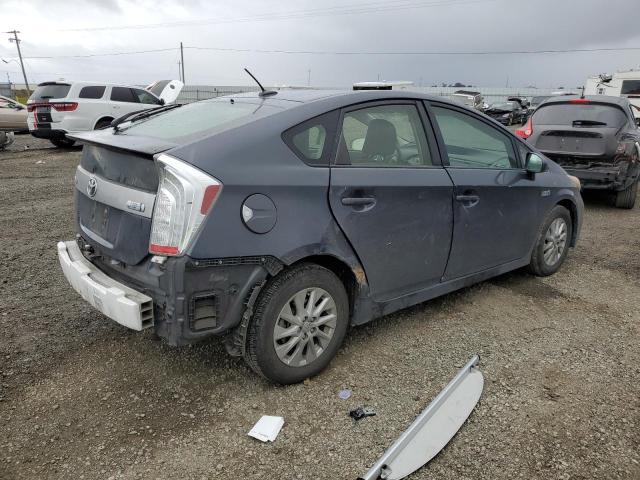 JTDKN3DPXD3045552 - 2013 TOYOTA PRIUS PLUG GRAY photo 3