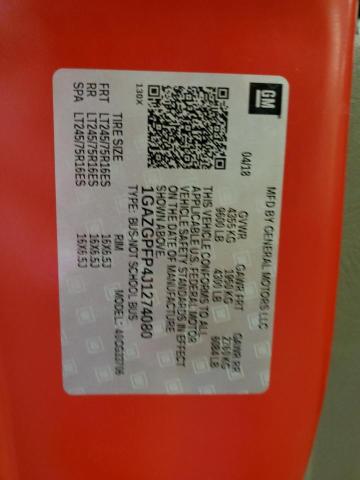 1GAZGPFP4J1274080 - 2018 CHEVROLET EXPRESS G3 LT RED photo 14