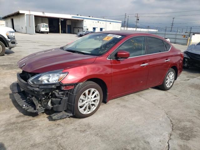 3N1AB7AP2KY297187 - 2019 NISSAN SENTRA S RED photo 1