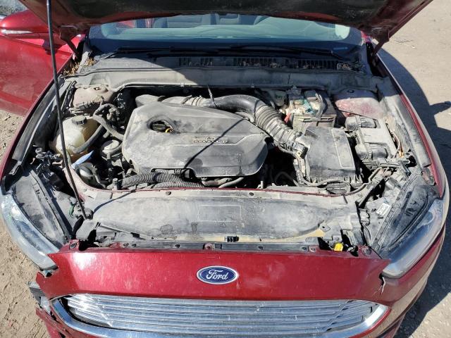 3FA6P0HR4DR285354 - 2013 FORD FUSION SE RED photo 11