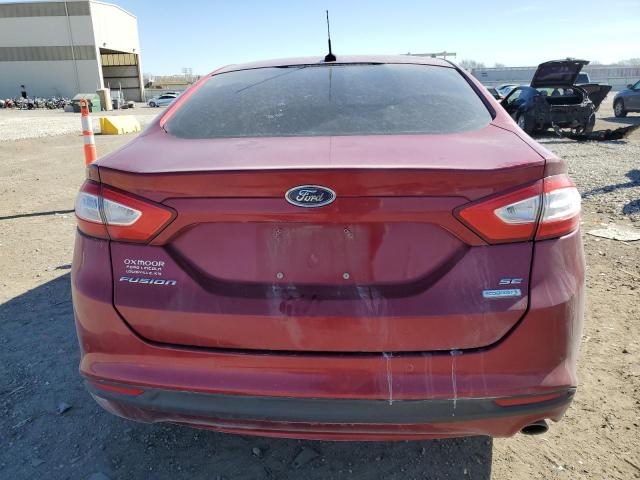 3FA6P0HR4DR285354 - 2013 FORD FUSION SE RED photo 6