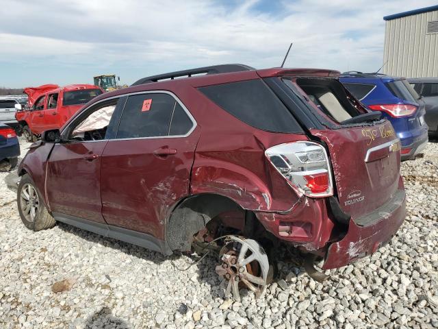 2GNALCEK0H1515983 - 2017 CHEVROLET EQUINOX LT MAROON photo 2