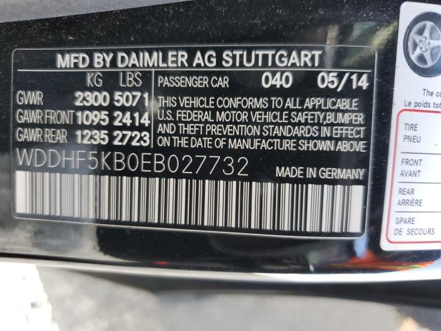 WDDHF5KB0EB027732 - 2014 MERCEDES-BENZ E 350 BLACK photo 13