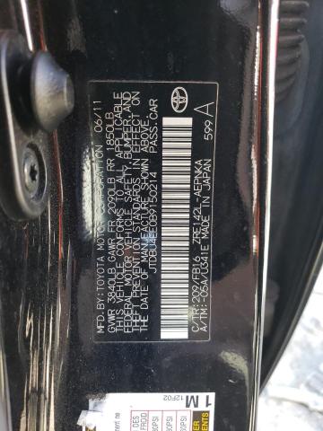 JTDBU4EE0B9150214 - 2011 TOYOTA COROLLA BASE BLACK photo 12