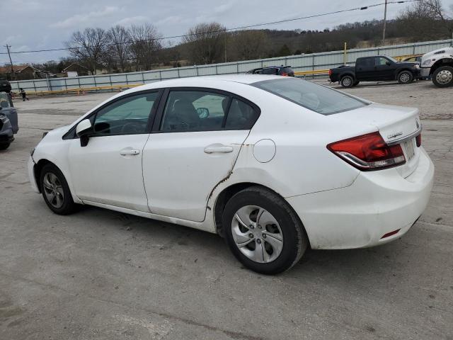 19XFB2F53DE085805 - 2013 HONDA CIVIC LX WHITE photo 2