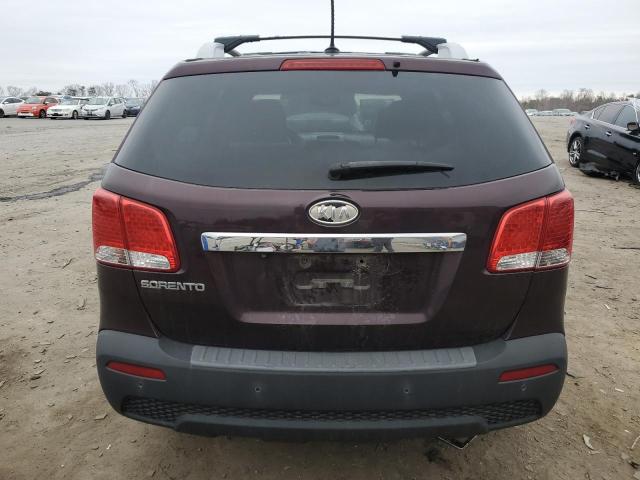 5XYKTDA11BG167964 - 2011 KIA SORENTO BASE BURGUNDY photo 6