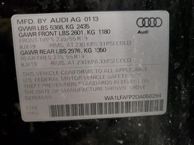 WA1LFAFP2DA056294 - 2013 AUDI Q5 PREMIUM PLUS BLACK photo 13