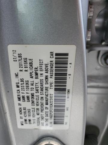 1HGCP2F31CA223802 - 2012 HONDA ACCORD LX SILVER photo 13