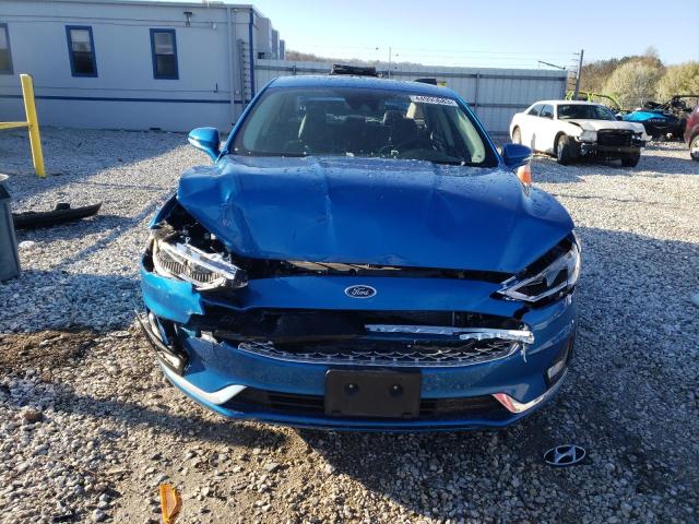 3FA6P0RU6KR107588 - 2019 FORD FUSION TITANIUM BLUE photo 5