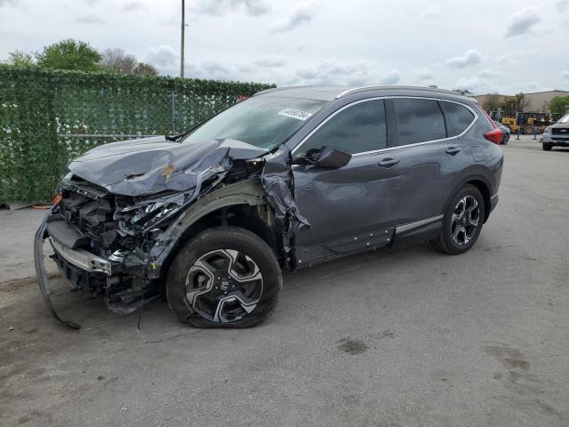 7FARW1H96JE054456 - 2018 HONDA CR-V TOURING GRAY photo 1