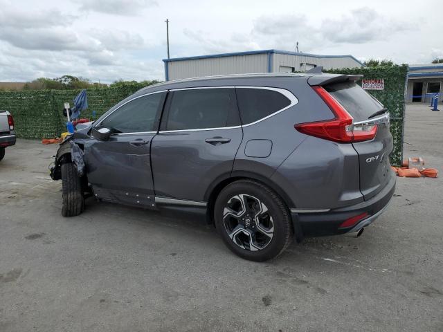 7FARW1H96JE054456 - 2018 HONDA CR-V TOURING GRAY photo 2