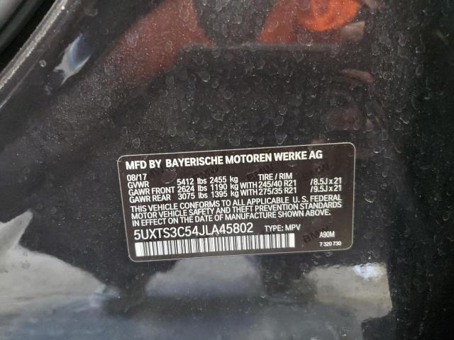 5UXTS3C54JLA45802 - 2018 BMW X3 XDRIVEM40I შავი ფოტო 13