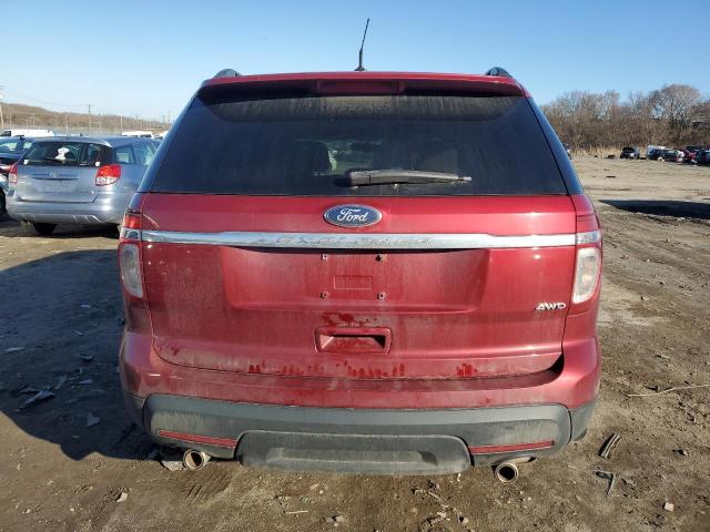 1FM5K8B86DGB91367 - 2013 FORD EXPLORER RED photo 6