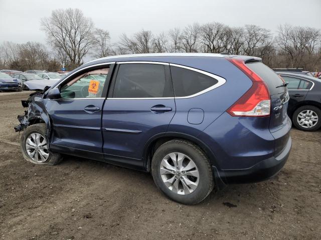 2HKRM4H70EH678018 - 2014 HONDA CR-V EXL BLUE photo 2