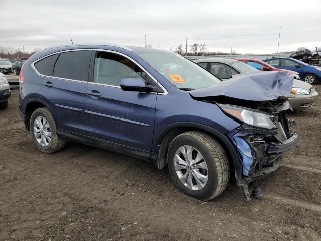 2HKRM4H70EH678018 - 2014 HONDA CR-V EXL BLUE photo 4