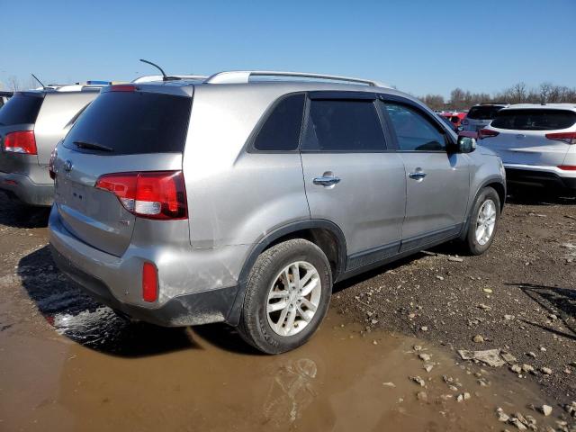 5XYKT3A63EG496451 - 2014 KIA SORENTO LX SILVER photo 3