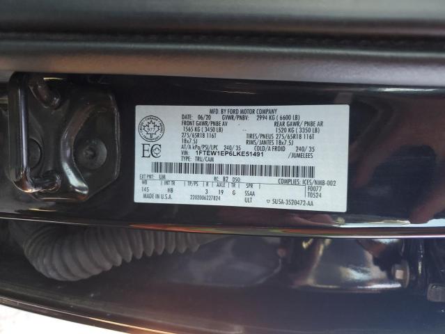 1FTEW1EP6LKE51491 - 2020 FORD F150 SUPERCREW BLACK photo 13