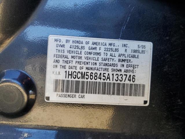 1HGCM56845A133746 - 2005 HONDA ACCORD EX GRAY photo 12