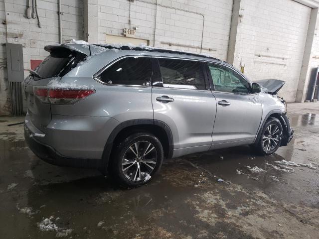 5TDJKRFH8GS502861 - 2016 TOYOTA HIGHLANDER XLE SILVER photo 3