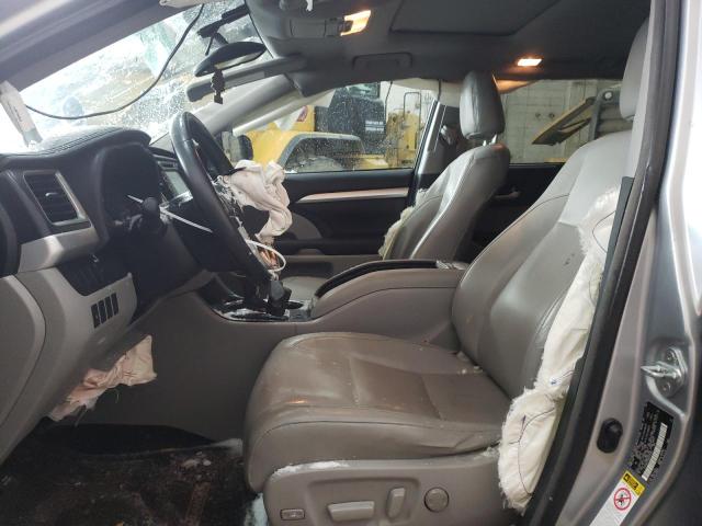 5TDJKRFH8GS502861 - 2016 TOYOTA HIGHLANDER XLE SILVER photo 7