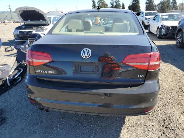 3VW3A7AJ6FM409648 - 2015 VOLKSWAGEN JETTA TDI BLACK photo 6