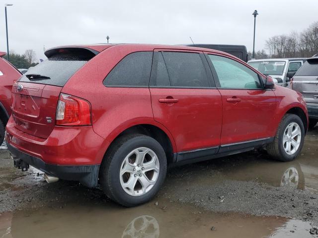 2FMDK4JC2EBA83086 - 2014 FORD EDGE SEL RED photo 3