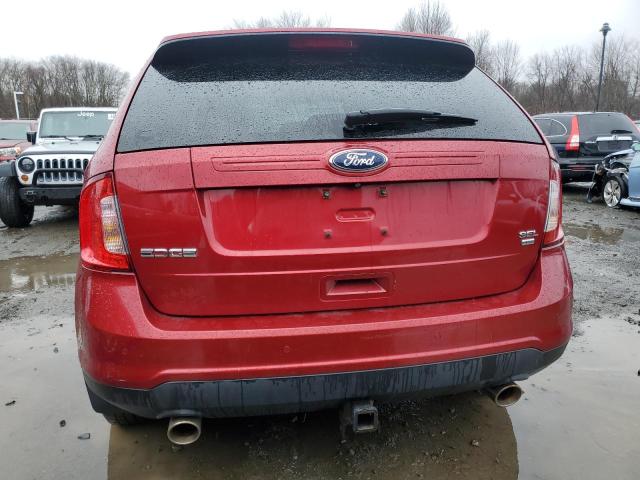 2FMDK4JC2EBA83086 - 2014 FORD EDGE SEL RED photo 6