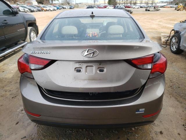 5NPDH4AE7GH730903 - 2016 HYUNDAI ELANTRA SE BROWN photo 6