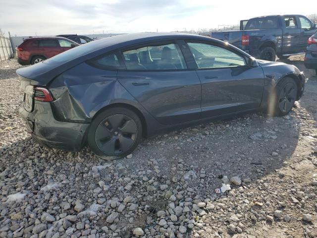 5YJ3E1EB4NF274339 - 2022 TESLA MODEL 3 GRAY photo 3